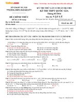 Đề thi thử THPT Quốc gia năm 2016 môn Lý trường THPT Ngô Quyền, Hà Nội (Lần 1) 