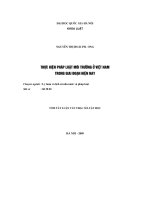 Thực hiện pháp luật môi trường ở Việt Nam trong giai đoạn hiện nay