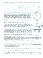 Đề thi học sinh giỏi quốc gia THPT môn Vật lý năm 2017 (Ngày thứ hai) 