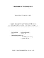 nghiên cứu hệ thống tổ chức khuyến nông  nhà nước ở nước cộng hòa dân chủ nhân dân lào 