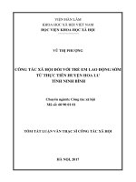 Công tác xã hội đối với trẻ em lao động sớm từ thực tiễn huyện hoa lư, tỉnh ninh bình (tt)