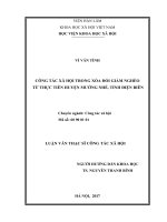 CÔNG tác xã hội TRONG xóa đói GIẢM NGHÈO từ THỰC TIỄN HUYỆN MƯỜNG NHÉ, TỈNH điện BIÊN