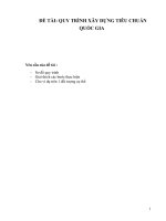 quy trình xây dựng tiêu chuẩn                quốc gia 