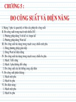 CHUONG 5 ĐO CÔNG SUẤT VÀ ĐIỆN NĂNG