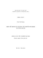 Một số định lý cơ bản về chuỗi Fourier và ứng dụng (Khóa luận tốt nghiệp)