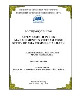 Apply basel II in risk management in vietnam case study of asia commercial bank