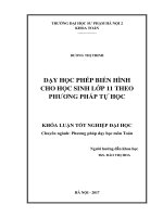 Dạy học phép biến hình cho học sinh lớp 11 theo phương pháp tự học 