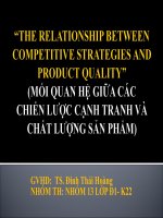 The relationship between competitive strategy and product quality