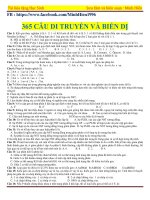 365 câu hỏi trắc nghiệm Sinh học lớp 12: Cơ chế di truyền và biến dị