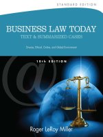 Business law today 10th standart edtion miller roger