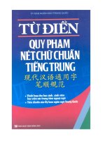 Từ Điển Quy Phạm Nét Chữ Chuẩn Tiếng Trung Quốc