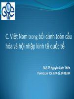 Việt Nam trong bối cảnh toàn cầu hóa và hội nhập kinh tế quốc tế