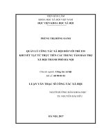 Quản lý công tác xã hội đối với trẻ em khuyết tật từ thực tiễn các trung tâm bảo trợ xã hội, thành phố Hà Nội