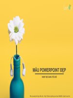 Mẫu bìa powerpoint lọ hoa