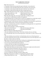 Câu hỏi trắc nghiệm phần tiến hóa 