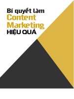 Bí quyết làm Content Marketing hiệu quả