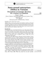 State owned enterprises in VietNam perceptions of strategic direction for a society in transition