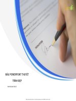 Mẫu Powerpoint thuyết trình ấn tượng