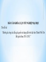 Đánh giá công tác đấu giá quyền sử dụng đất trên địa bàn thành phố yên bái giai đoạn 2011 2013