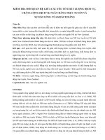 KIỀM TRA MỐI QUAN HỆ GIỮA CÁC YẾU TỐ CHẤT LƯỢNG DỊCH VỤ, CHẤT LƯỢNG DỊCH VỤ NGÂN HÀNG TRỰC TUYẾN VÀ  SỰ HÀI LÒNG CỦA KHÁCH HÀNG