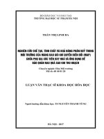 Nghiên cứu chế tạo, tính chất và khả năng phân hủy trong môi trường của màng bao gói khí quyển biến đổi (MAP) chứa phụ gia xúc tiến oxy hoá và ứng dụng để bảo quản rau quả sau khi thu hoạch 
