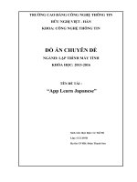Đồ án chuyên đề lập trình ứng dụng learn japanese