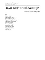 BÀI TẬP MÔN đạo đức NGHỀ NGHIỆP