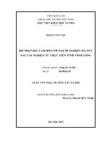 Hỗ trợ việc làm đối với người nghiện ma túy sau cai nghiện từ thực tiễn tỉnh Vĩnh Long
