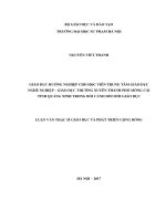 Giáo dục hướng nghiệp cho học viên ở trung tâm GDNN GDTX thành phố móng cái, tỉnh quảng ninh trong bối cảnh đổi mới giáo dục 