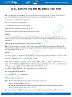 10 Bài toán tư duy thử trí thông minh THCS  Thầy Nguyễn Đức Tấn