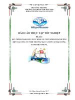 QUY TRÌNH GIAO HÀNG XUẤT KHẨU LẺ CONTAINER BẰNG ĐƯỜNG BIỂN TẠI CÔNG TY TNHH THƯƠNG MẠI VÀ TIẾP VẬN ĐẠI DƯƠNG XANH MIỀN TRUNG.