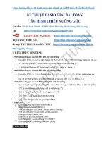 KĨ THUẬT CASIO tìm HÌNH CHIẾU VUÔNG góc OXYZ