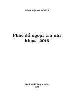 -PHÁC ĐỒ NGOẠI TRÚ NHI KHOA 2016