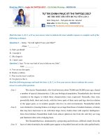 ĐỀ THI THỬ CHUYÊN HƯ NG yên lần 2 Ngoại ngữ