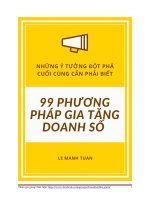99 phương pháp gia tăng doanh số FB
