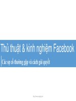 Thủ thuật kinh nghiệm facebook   các sự cố thường gặp và cách giải quyết 