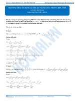 Bài 8 bài giảng chi tiết PP su dung ki thuat nguoc dau trong bdt cosi  