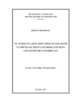 Tư tưởng của trần nhân tông về con người và giá trị của nó trong xây dựng con người việt nam hiện nay 
