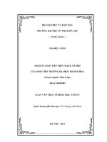 HÀNH VI GIAO TIẾP TRÊN MẠNG XÃ HỘI CỦA SINH VIÊN TRƯỜNG ĐẠI HỌC KHÁNH HÒA
