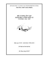 Đề cương ôn thi THPT Quốc gia năm 2017 môn Giáo dục công dân 