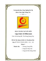 Báo cáo bài tập lớn hibernate quản lý trang web phong thuy