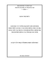 Giáo dục đạo đức hồ chí minh cho cán bộ, đảng viên theo tiếp cận dựa vào cộng đồng tại trung tâm BDCT TP móng cái, tỉnh quảng ninh 