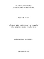 Đối đạo hàm và ánh xạ tập nghiệm của hệ ràng buộc tuyến tính 