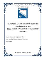 Nghiên cứu về quản lý bán lẻ trên internet