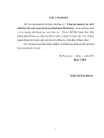 Công tác quản lý xử lý chất thải rắn sinh hoạt đô thị thành phố Hải Phòng