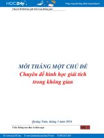 Chuyên đề Phương pháp tọa độ trong không gian Oxyz  Trần Thông