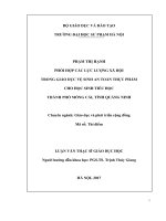 Phối hợp giữa các lực lượng xã hội trong giáo dục vệ sinh an toàn thực phẩm cho học sinh tiểu học thành phố Móng Cái, tỉnh Quảng Ninh