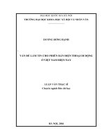 Vấn đề làm tin cho phiên bản điện thoại di động ở Việt Nam hiện nay