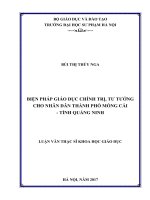 Biện pháp giáo dục chính trị, tư tưởng cho nhân dân thành phố móng cái, tỉnh quảng ninh 