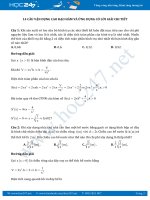 14 câu vận dụng cao đạo hàm và ứng dụng có lời giải chi tiết